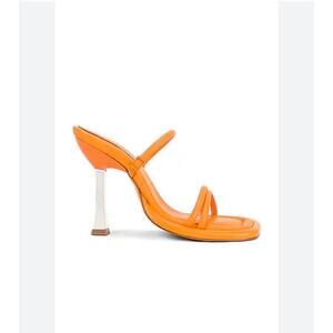 Schutz Agatha Heel in Bright Tangerine Size 10 B